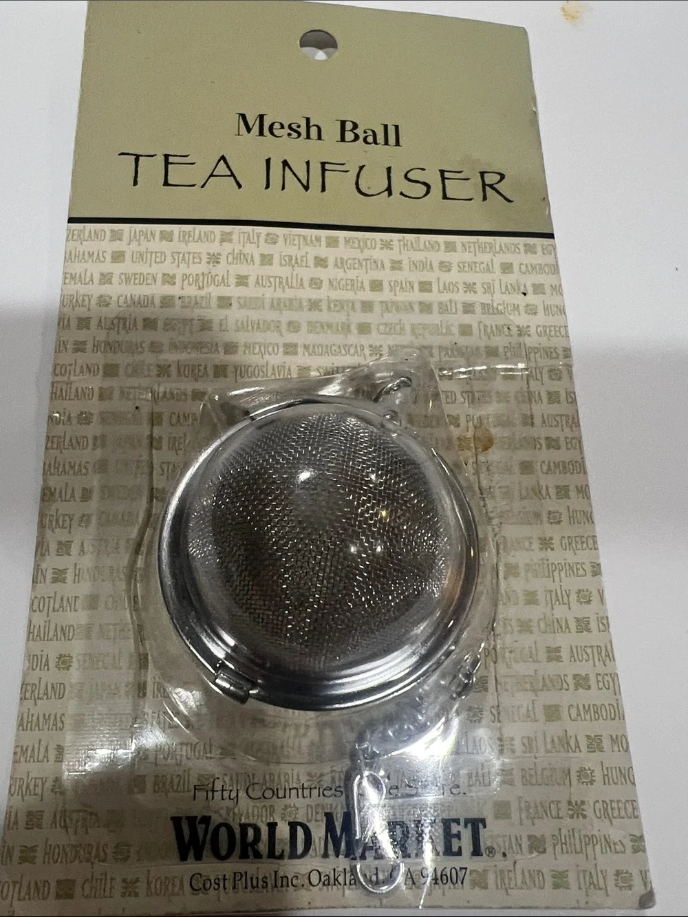 Cost Plus World Market Silver Mesh Ball Tea Infuser